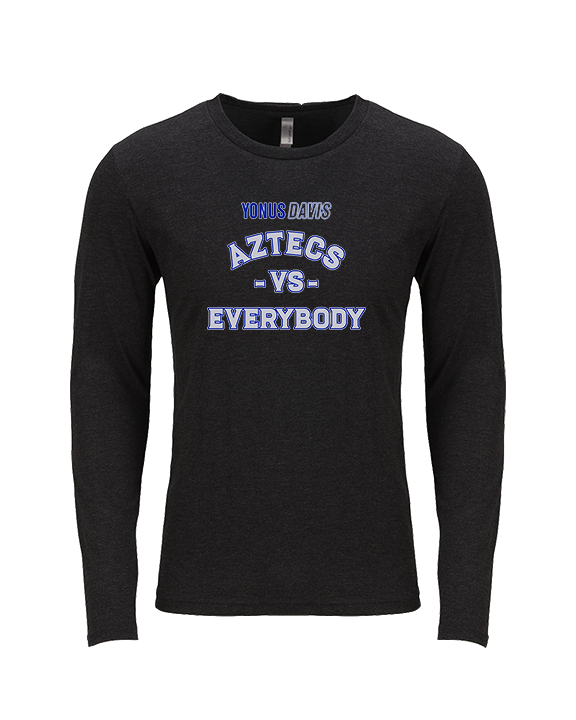 Yonus Davis Foundation Football Vs Everybody - Tri-Blend Long Sleeve