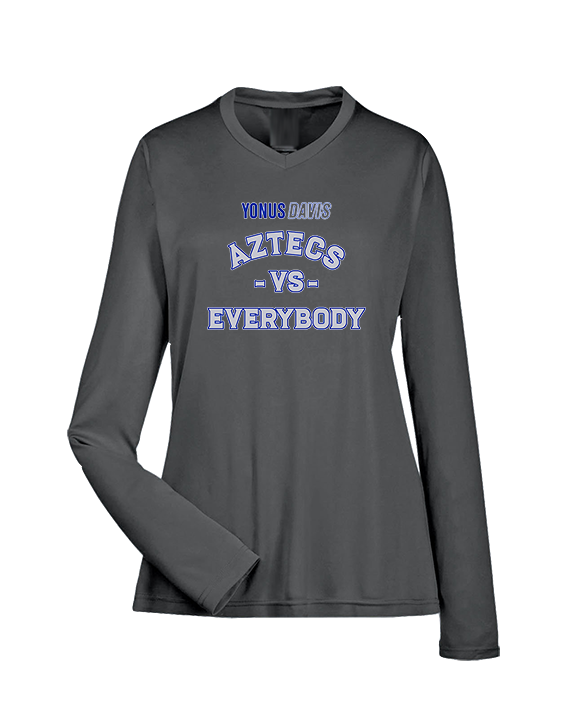 Yonus Davis Foundation Football Vs Everybody - Womens Performance Longsleeve