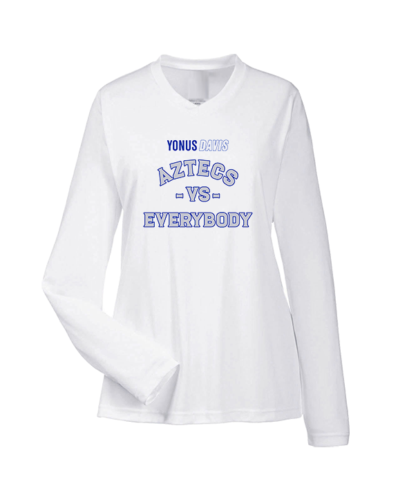 Yonus Davis Foundation Football Vs Everybody - Womens Performance Longsleeve