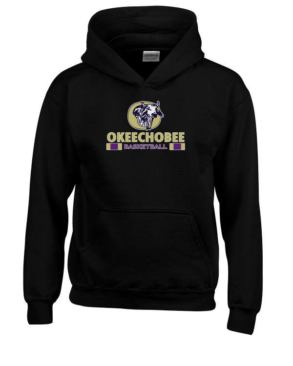 Okeechobee HS Girls Basketball Stacked - Youth Hoodie