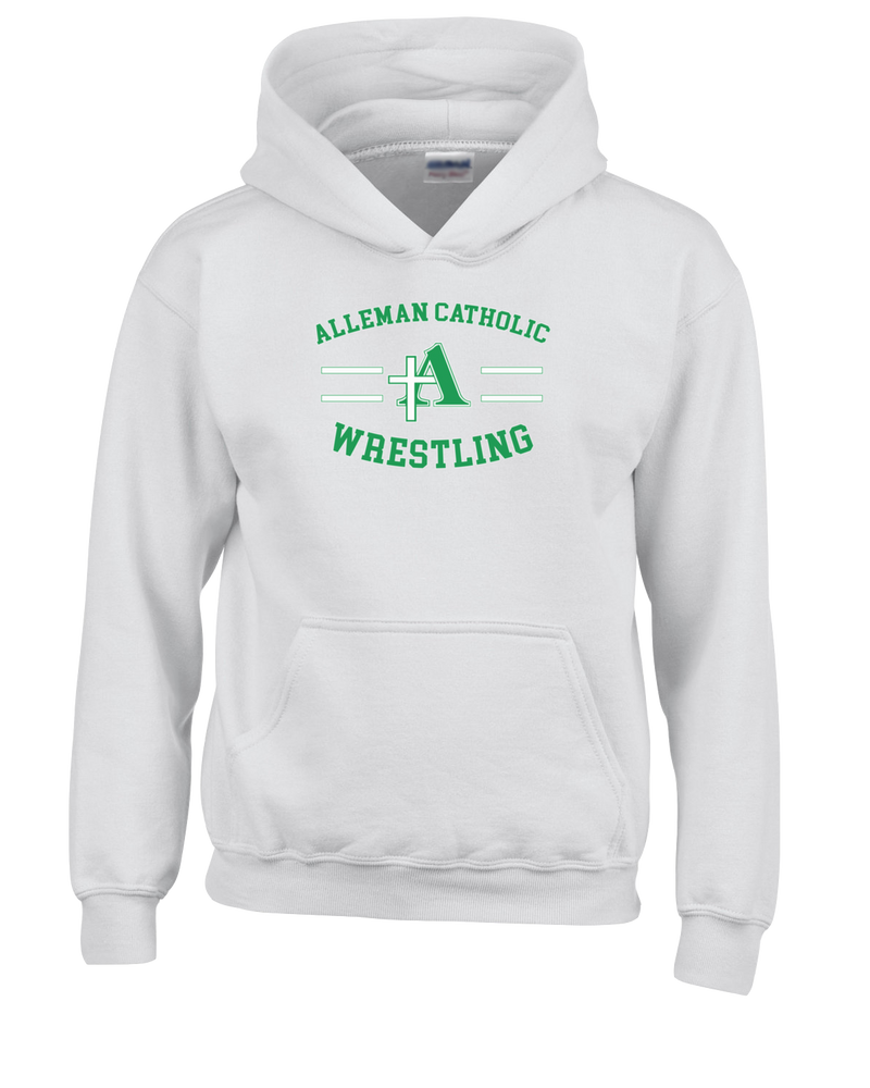 Alleman Catholic HS Wrestling Curve - Youth Hoodie
