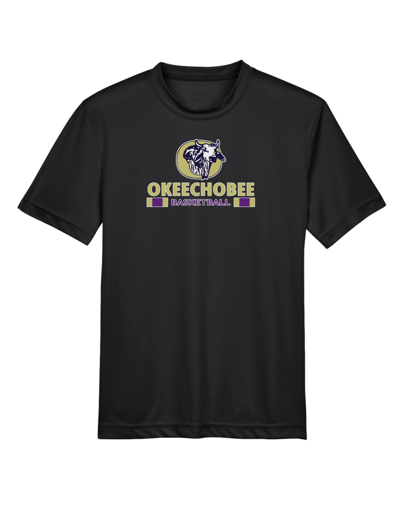 Okeechobee HS Girls Basketball Stacked - Youth Performance T-Shirt