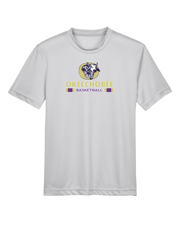 Okeechobee HS Girls Basketball Stacked - Youth Performance T-Shirt