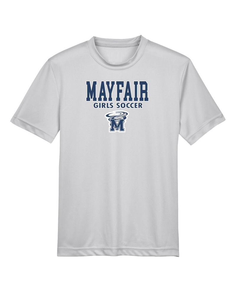 Mayfair HS Girls Soccer Block - Youth Performance T-Shirt