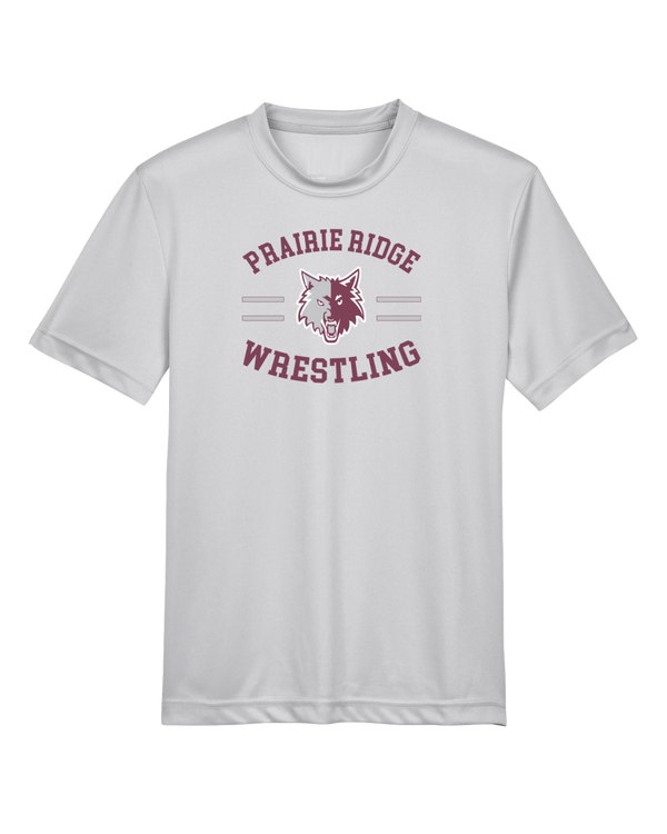 Prairie Ridge HS Wrestling Curve - Youth Performance T-Shirt