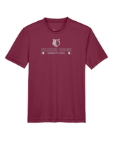 Prairie Ridge HS Wrestling Stacked - Youth Performance T-Shirt