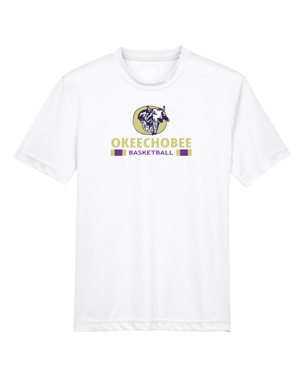 Okeechobee HS Girls Basketball Stacked - Youth Performance T-Shirt