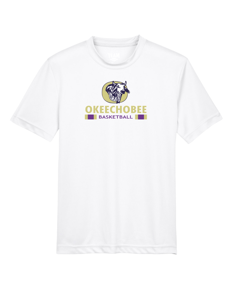 Okeechobee HS Girls Basketball Stacked - Youth Performance T-Shirt