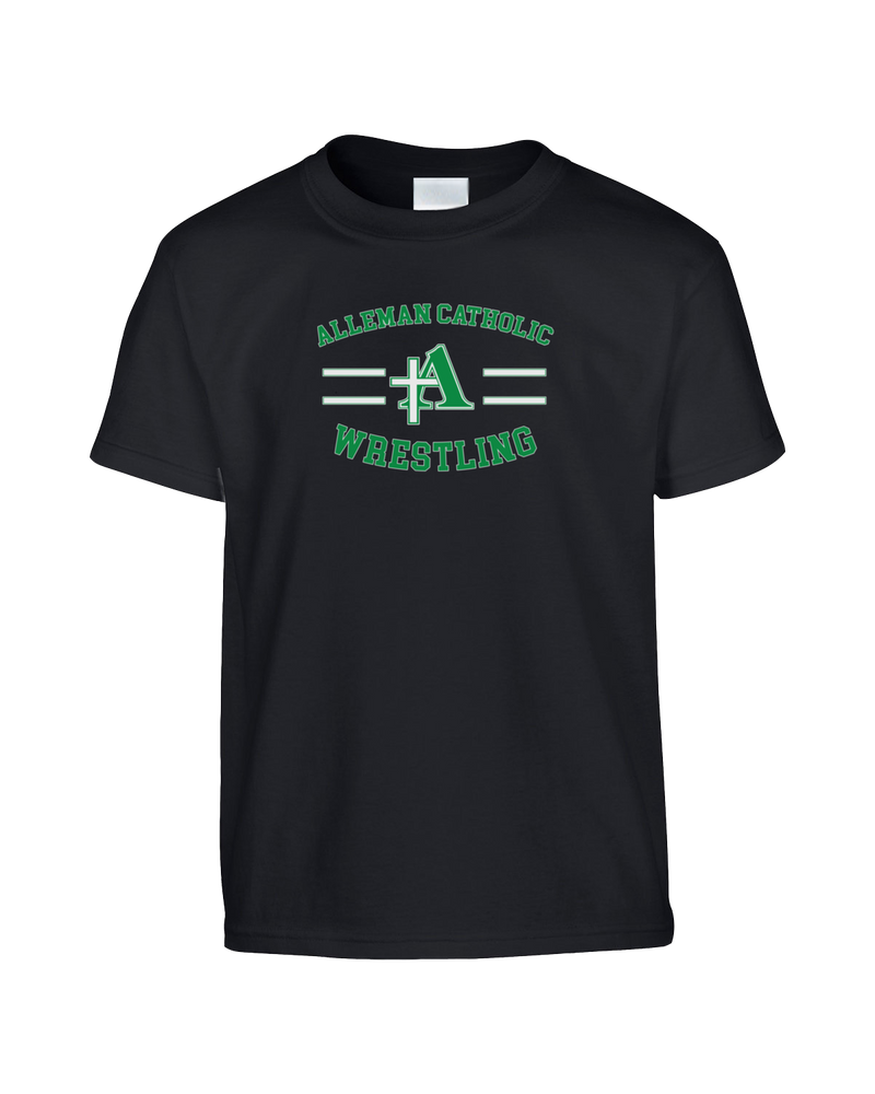 Alleman Catholic HS Wrestling Curve - Youth T-Shirt