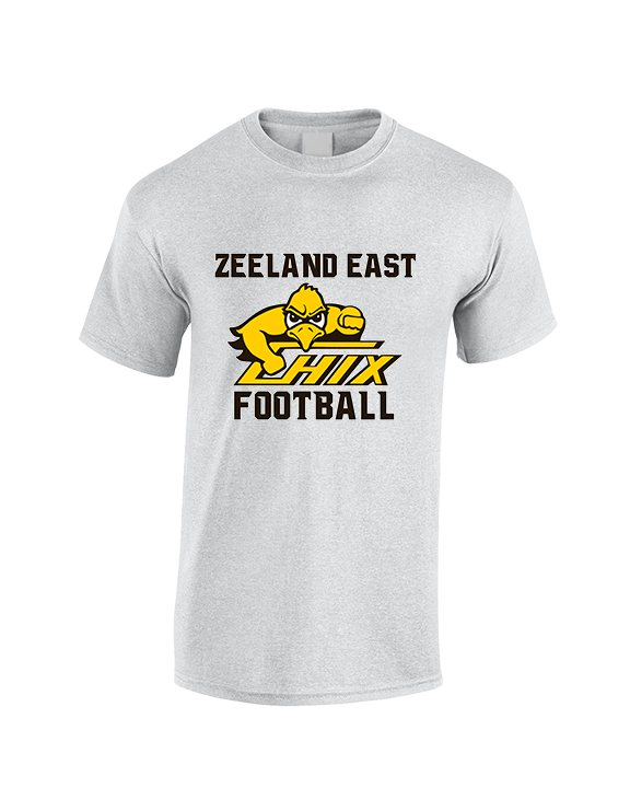 Zeeland East HS Football Logo Chix Bird - Cotton T-Shirt