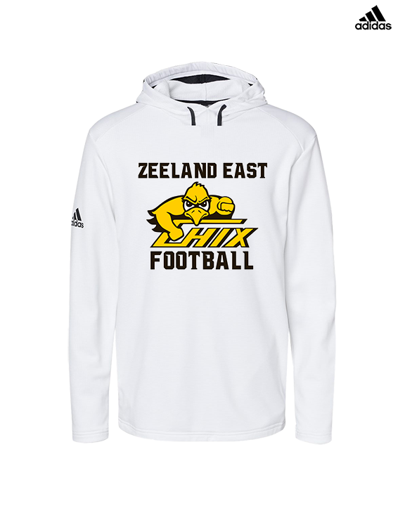 Zeeland East HS Football Logo Chix Bird - Mens Adidas Hoodie