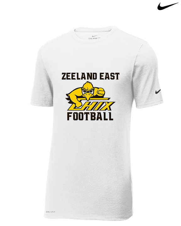 Zeeland East HS Football Logo Chix Bird - Mens Nike Cotton Poly Tee