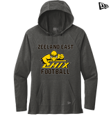 Zeeland East HS Football Logo Chix Bird - New Era Tri-Blend Hoodie