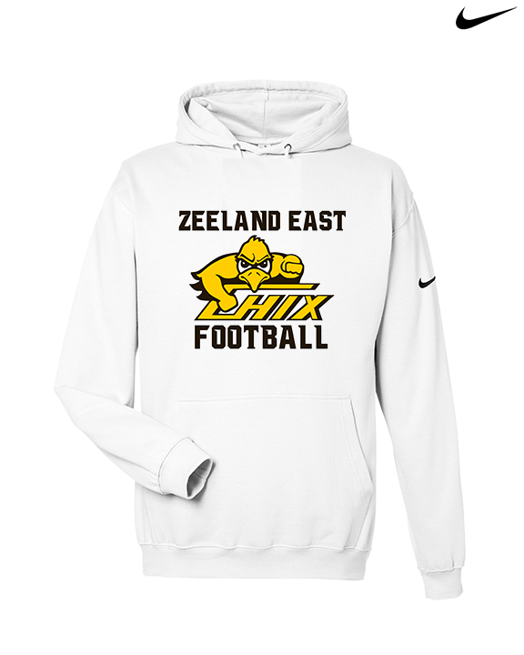 Zeeland East HS Football Logo Chix Bird - Nike Club Fleece Hoodie