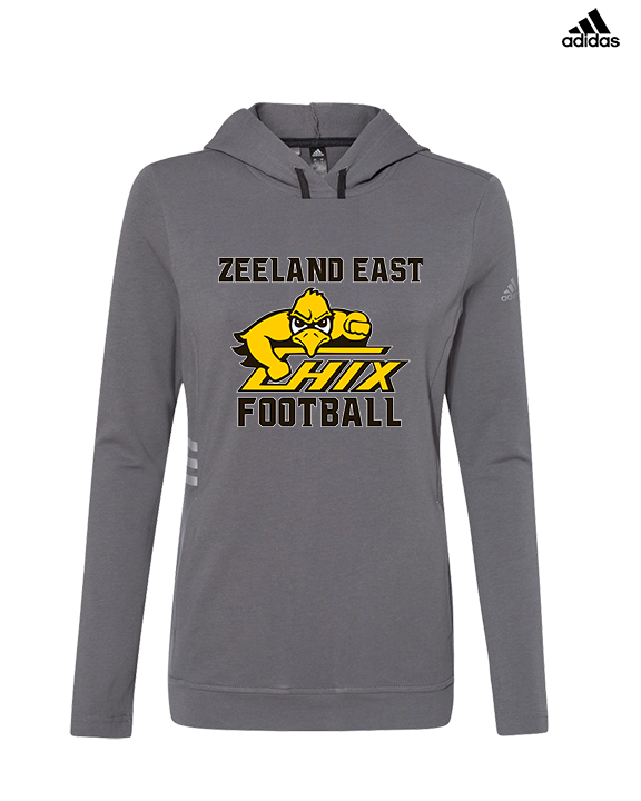 Zeeland East HS Football Logo Chix Bird - Womens Adidas Hoodie