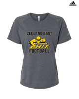 Zeeland East HS Football Logo Chix Bird - Womens Adidas Performance Shirt