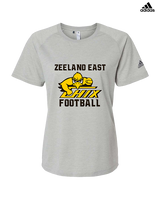 Zeeland East HS Football Logo Chix Bird - Womens Adidas Performance Shirt