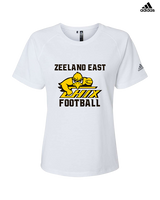Zeeland East HS Football Logo Chix Bird - Womens Adidas Performance Shirt