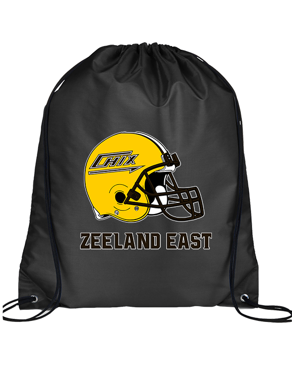 Zeeland East HS Football Logo Helmet - Drawstring Bag