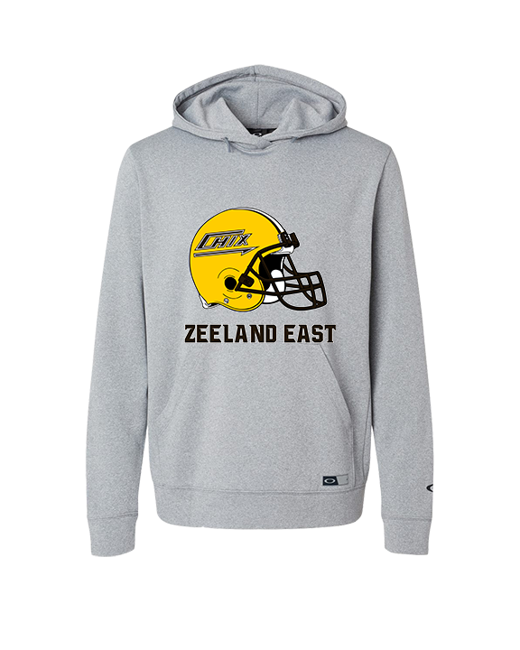 Zeeland East HS Football Logo Helmet - Oakley Performance Hoodie