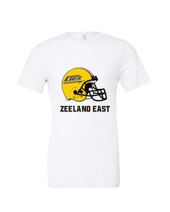 Zeeland East HS Football Logo Helmet - Tri-Blend Shirt