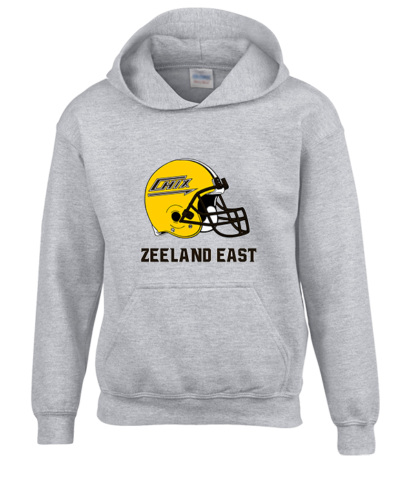 Zeeland East HS Football Logo Helmet - Unisex Hoodie