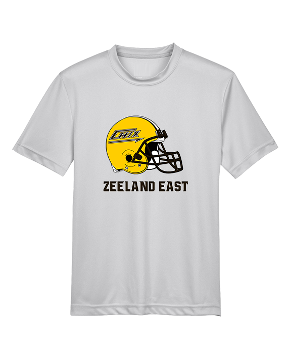 Zeeland East HS Football Logo Helmet - Youth Performance Shirt