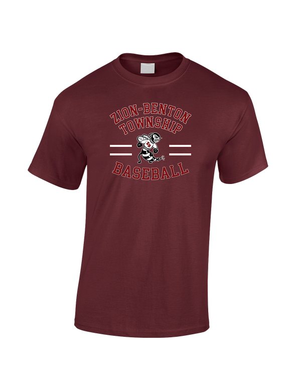Zion-Benton Township HS Baseball Curve - Cotton T-Shirt