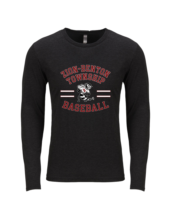 Zion-Benton Township HS Baseball Curve - Tri Blend Long Sleeve
