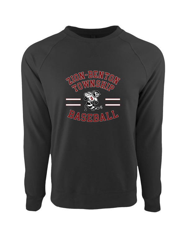 Zion-Benton Township HS Baseball Curve - Crewneck Sweatshirt