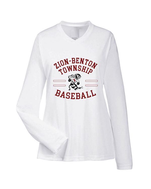 Zion-Benton Township HS Baseball Curve - Womens Performance Long Sleeve