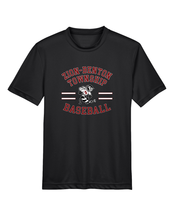 Zion-Benton Township HS Baseball Curve - Youth Performance T-Shirt