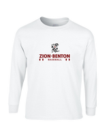 Zion-Benton Township HS Baseball Stacked - Mens Basic Cotton Long Sleeve