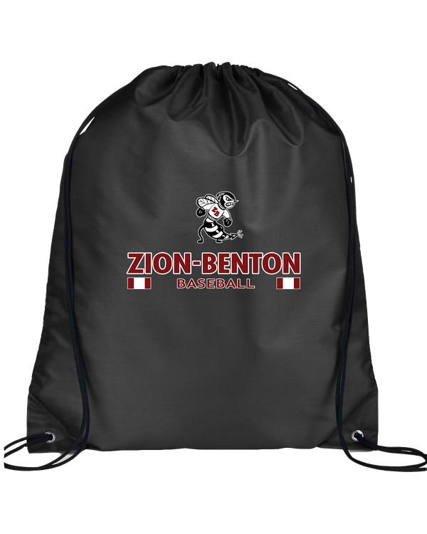 Zion-Benton Township HS Baseball Stacked - Drawstring Bag