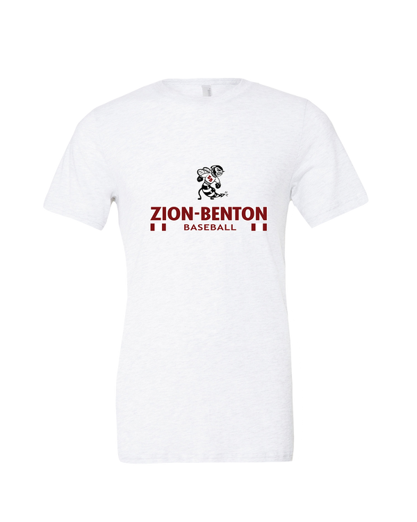Zion-Benton Township HS Baseball Stacked - Mens Tri Blend Shirt