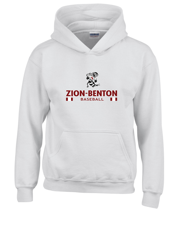 Zion-Benton Township HS Baseball Stacked - Cotton Hoodie