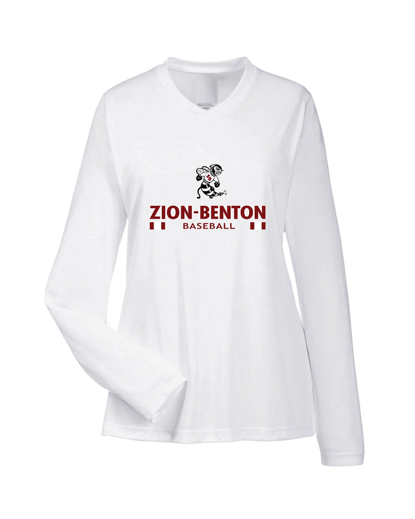 Zion-Benton Township HS Baseball Stacked - Womens Performance Long Sleeve