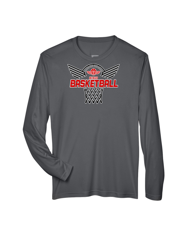 Wings Basketball Academy Nothing But Net - Performance Long Sleeve